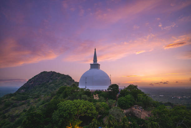 Mihintale in Anuradhapura Mihintale in Anuradhapura, Sri Lanka at dusk sri lankan culture stock pictures, royalty-free photos & images