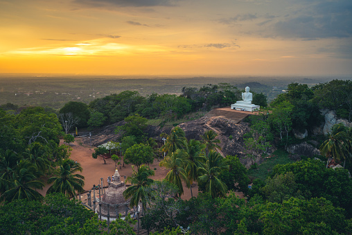 Mihintale in Anuradhapura, Sri Lanka at dusk