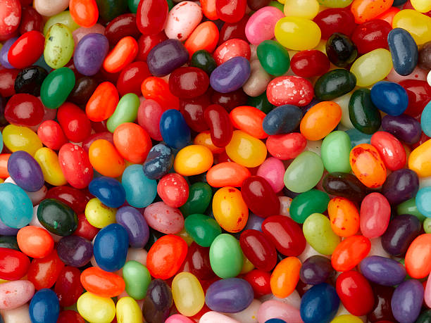 jelly beans - gelatin dessert multi colored vibrant color celebration foto e immagini stock