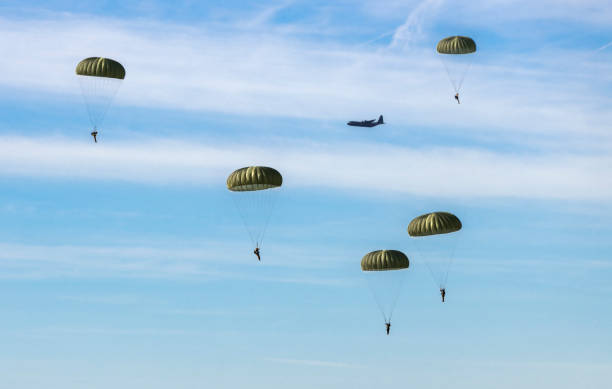 istock The airborne commemorations on Ginkel Heath with para drops 1178774938