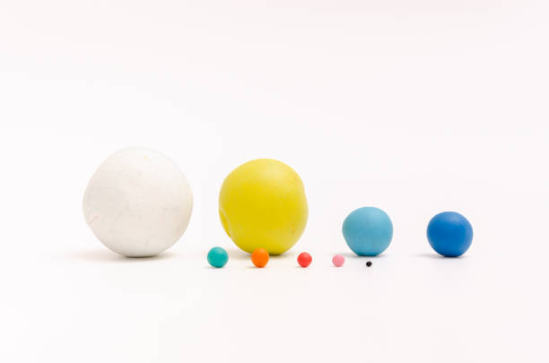 istock Compare the stars size in the galaxy system, from round modelling clay 1178776344