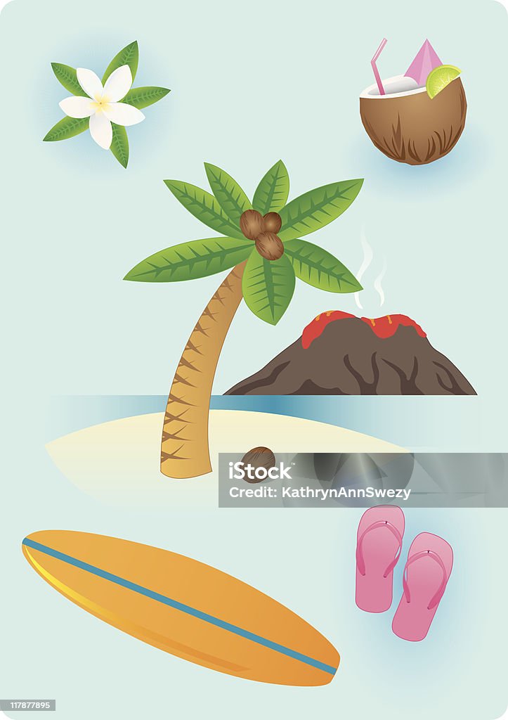 Hawaiian coisas - Vetor de Areia royalty-free