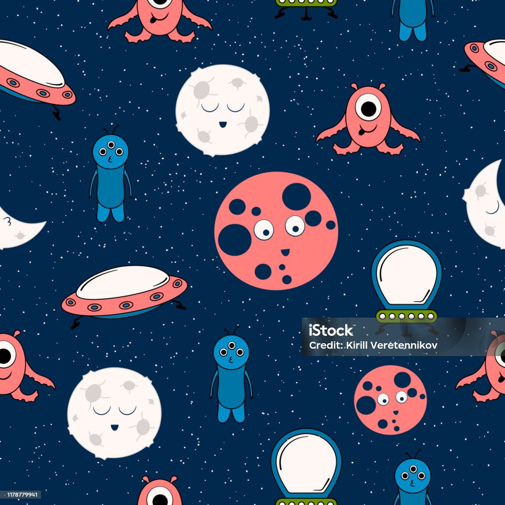 Ilustración de Luna De Dibujos Animados Y Planetas Patrón Sin Costuras Lindo Fondo Bebé Con Divertidos Extraterrestres Ufo En El Cielo De La Galaxia Estrella Fondo De Pantalla Del Universo Para Los Ilustración de Luna De Dibujos Animados Y Planetas Patrón Sin Costuras Lindo Fondo Bebé Con Divertidos Extraterrestres Ufo En El Cielo De La Galaxia Estrella Fondo De Pantalla Del Universo Para Los