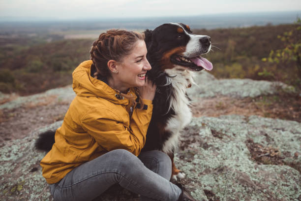 istock Young woman with dog 1178779959