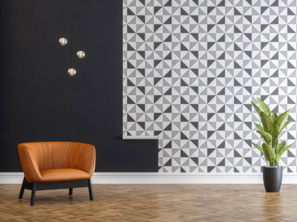 Glueing Wallpapers with Armchair