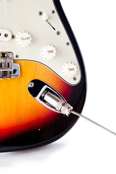 Photo of Vintage Electric Guitar Detail