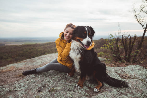 istock Young woman with dog 1178781647