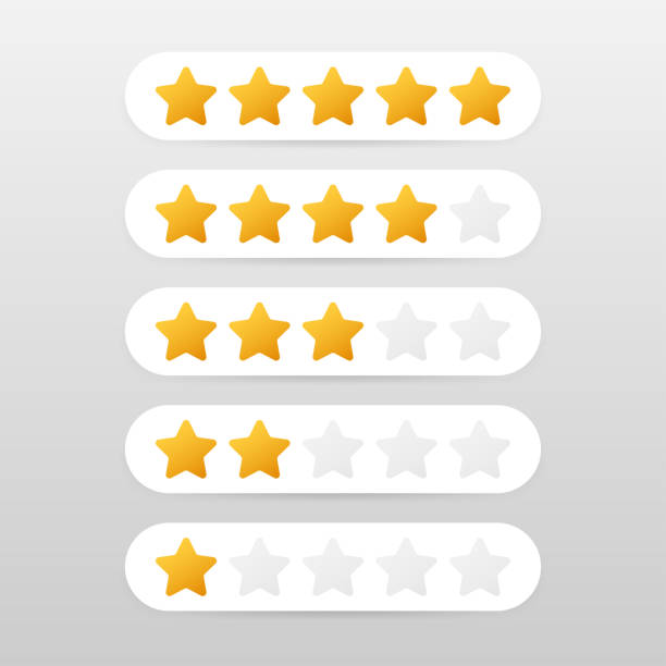 5 star rating icon vector illustration eps10. Isolated badge for website or app. Vector stock illustration. 5 star rating icon vector illustration eps10. Isolated badge for website or app. Vector stock illustration goldco reviews ratings stock illustrations