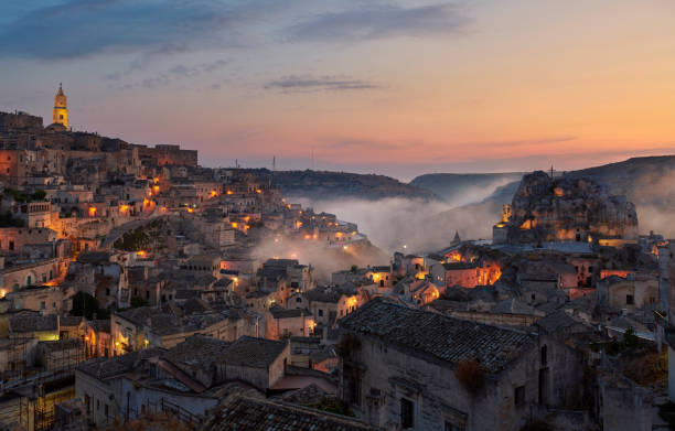 istock Foggy sunset at Sassi di Matera 1178781930
