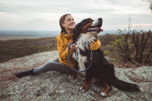 istock Young woman with dog 1178784374