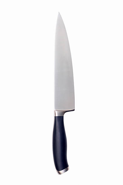 traditionnelle du chef couteau isolé sur fond blanc - cooks knife photos et images de collection