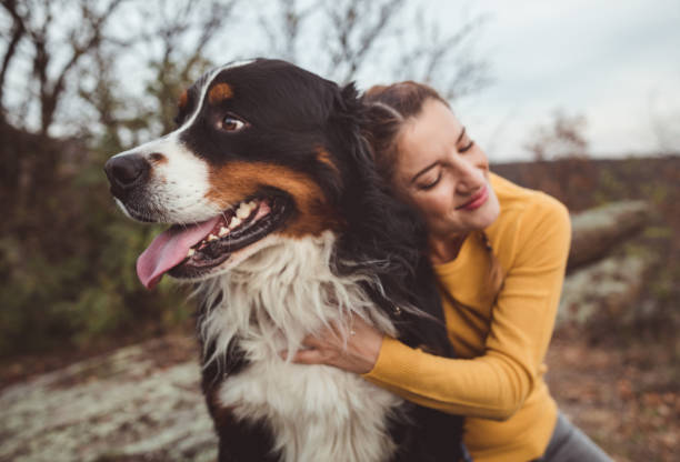 istock Young woman with dog 1178787857