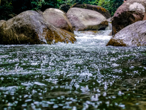 istock Selected focus view of crystal clear white water rapid 1178788190