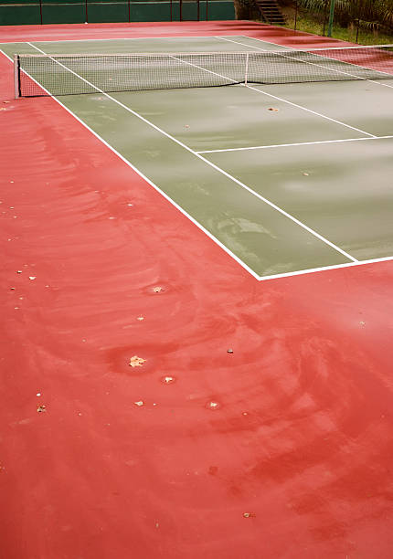istock Wet tennis court 117879070