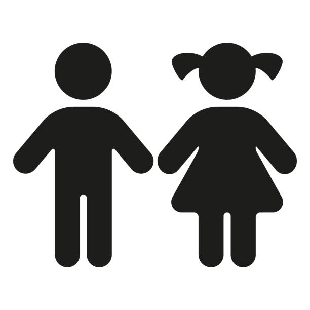 kinder-symbol - weibliches baby stock-grafiken, -clipart, -cartoons und -symbole