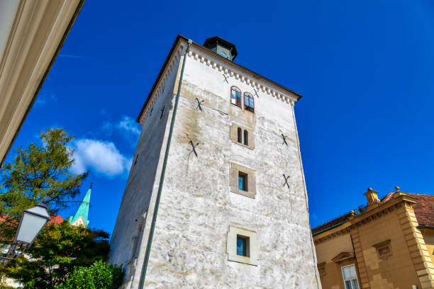 Zagreb Lotrscak Tower stock photo