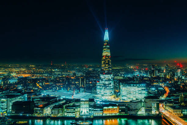The Shard skyscraper in London. The tallest skyscraper in Europe with the height of 310 m, designed by architect Renzo Piano.