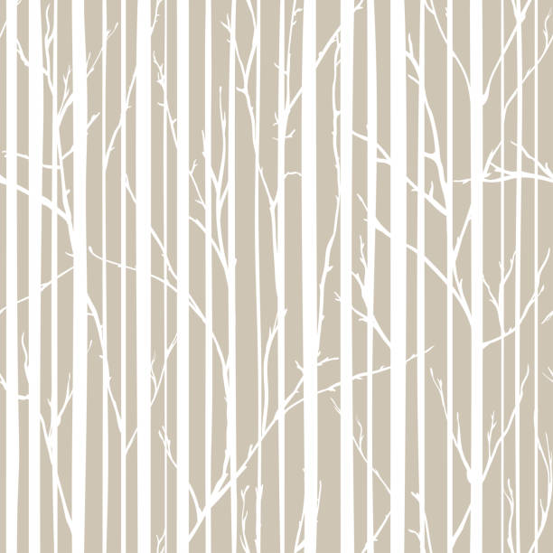 kuvapankkikuvitukset aiheesta puiden oksat kietoutuvat toisiinsa. saumaton kuvio luonnollinen teema. oksat ja raidat kuvio - wallpaper decor