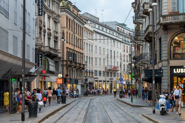 istock Street in Milan, Italy 1178794280