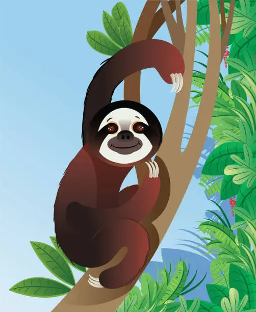Vector illustration of Sloth Animal