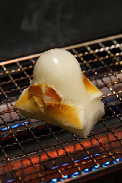 yaki mochi, grilled japanese rice cake