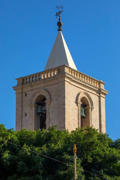 GHARB, GOZO, MALTA - AUGUST 22, 2017: The neo romanesque church of Ta Pinu is a Roman Catholic minor basilica and national shrine and is dedicated to the Blessed Virgin of Ta' Pinu. It was built in 1932