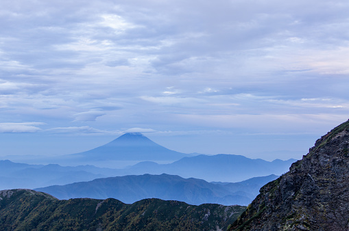 See the Mt.Fuji from South Alps ,Yamanashi Prefecture,Japan