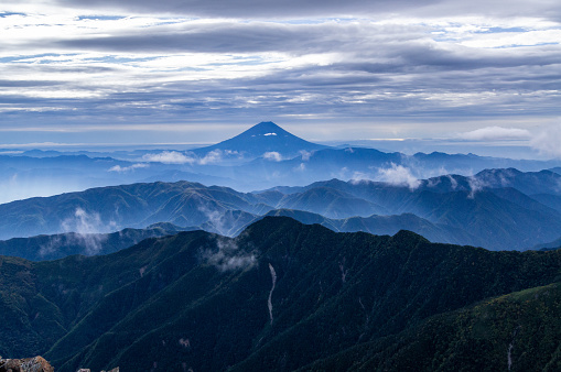 See the Mt.Fuji from South Alps ,Yamanashi Prefecture,Japan
