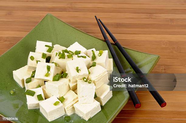 Tofu Cubes With Chopsticks Stock Photo - Download Image Now - Backgrounds, Bamboo - Material, Black Color