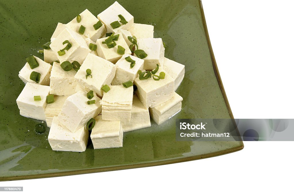 Tofu mit Frühlingszwiebeln Würfel - Lizenzfrei Asiatische Kultur Stock-Foto