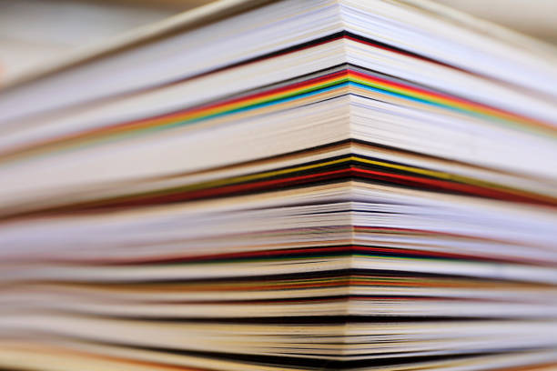istock Stack of paper, a fragment of a book or magazine 1178806080