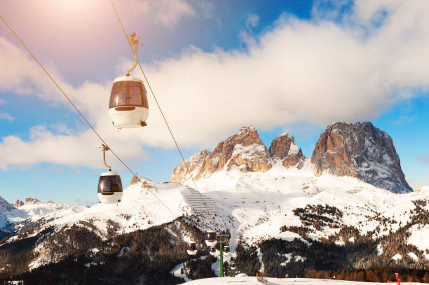 istock Ski resort in winter Dolomite Alps 1178808553