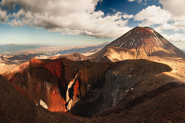 Mt Ngauruhoe panorama stock photo