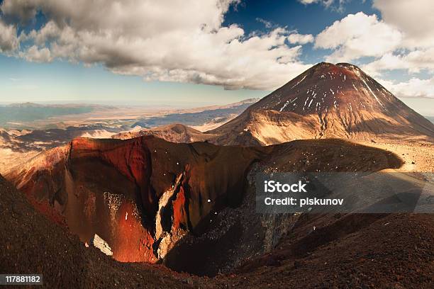 Mt Ngauruhoe Panorama Stock Photo - Download Image Now - New Zealand, Mining - Natural Resources, Tongariro National Park