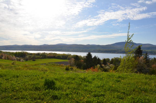 istock river and green grass and trees in Quebec, Canada 1178818461