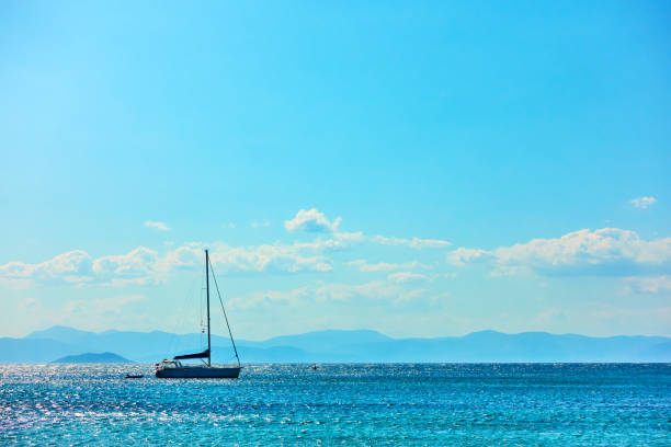 istock Lonely sail yacht in the sea 1178819280