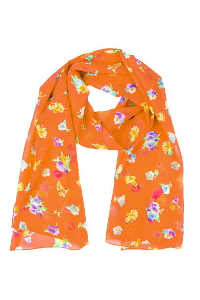 istock Silk scarf. Orange silk scarf isolated on white background 1178819688