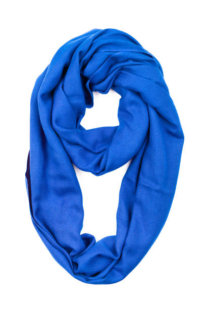 istock Silk scarf. Blue silk scarf isolated on white background 1178819825