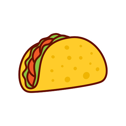 Taco Mexican Food Stock Illustration - Download Image Now - Taco, Icon,  Cartoon - iStock