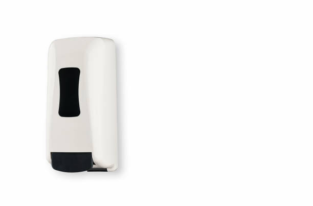 istock White and black hand soap dispenser plastic mounted 1178826921
