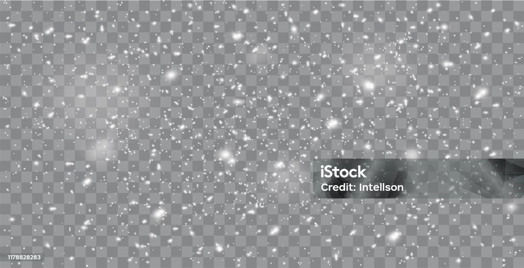 Zăpadă realistă care se încadrează sau fulgi de zăpadă. Izolat pe fundal transparent - vector stoc. - vector de stoc Zăpadă fără redevențe Zăpadă realistă care se încadrează sau fulgi de zăpadă. Izolat pe fundal transparent - vector stoc. - vector de stoc Zăpadă fără redevențe