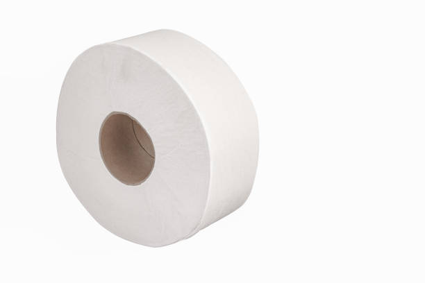 Jumbo Bathroom Tissue 9 inch roll for Dispenser single stock photo