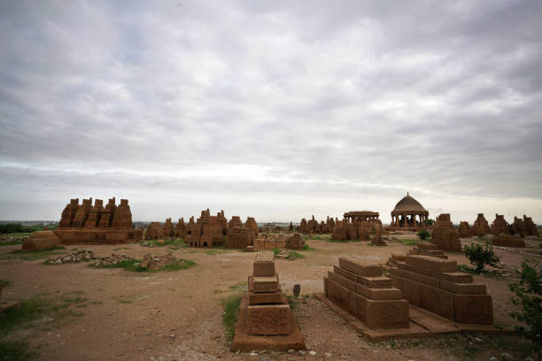 The Chaukhandi tombs form an early Islamic cemetery situated 29 km east of Karachi, in the Sindh province of Pakistan.