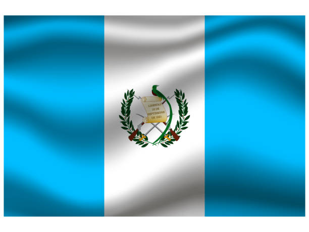 istock Guatemala National flag waving and shadow effect on white background . For your business. original color and proportion. vector illustration, from all continents countries set. 1178832038