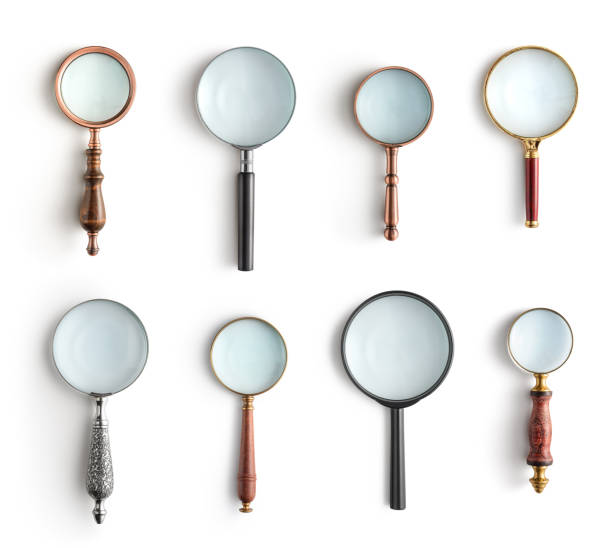 istock Collection of magnifying glass isolated on white background 1178836503