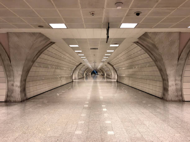istock Empty subway station corridors late at night 1178842118
