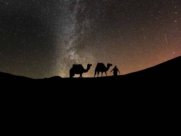 Milky way in the desert of Morocco