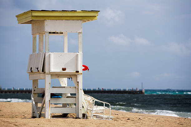 istock Side view of lifeguard hut 117885836