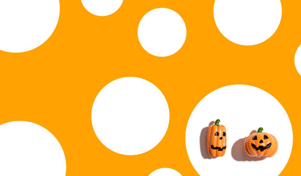 Halloween orange pumpkins