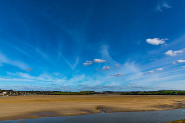 The view from Padstow harbour, Cornwall on a sunny autumn day